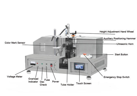 1800W 10pcs/Min Aluminum Tube Sealing Machine, selladores del tubo 0.6MPa