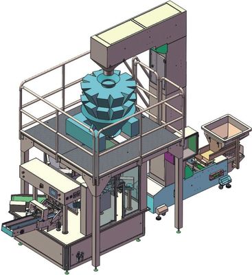 gránulo rotatorio preparado de antemano de Doypack de la máquina de rellenar de la bolsa del elevador de 2000ml que embala Z